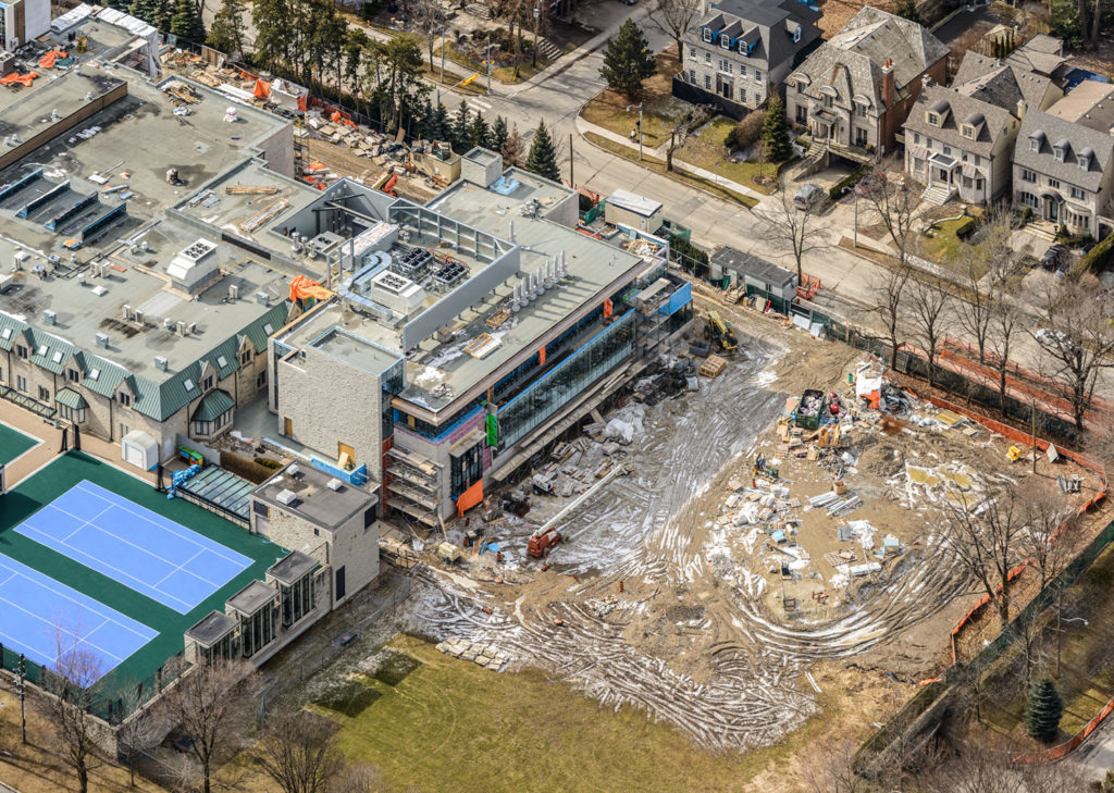 Aerial Photo of Bishop Strachan School Expansion Project, February 26, 2017