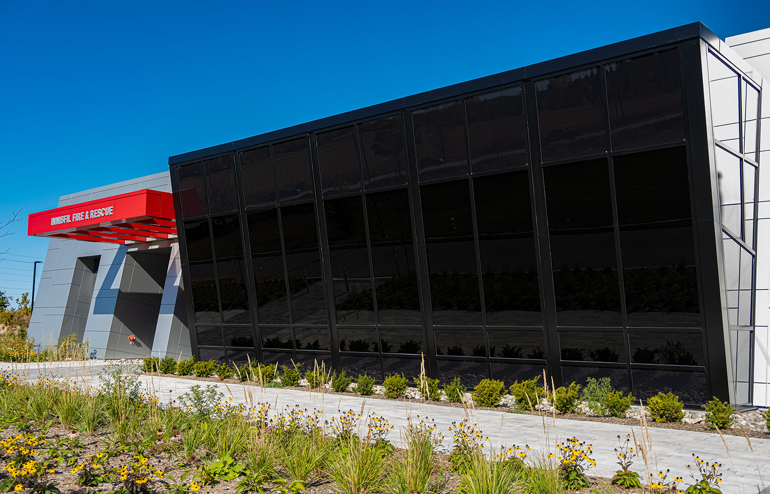 Innisfil Fire Station Number 5, front of buildiing, Gordon + Gordon Group, Owner Representative